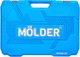 Профессиональный набор инструментов в кейсе Molder 1/2", 1/4", 3/8" 72Т, CR-V 176 единиц (MT60176) - изображение 4