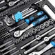 Профессиональный набор инструментов в кейсе Molder 1/2", 1/4", 3/8" 72Т, CR-V 233 единицы (MT60233) - изображение 15