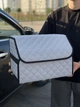 Сумка органайзер в багажник автомобиля 30*50 см белого цвета каркас из пластика, автомобильный органайзер из эко - изображение 5