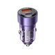 Автомобільний зарядний пристрій Borofone BZ20 USB-A/Type-C Transparent Purple 38 W (BZ20TP) - изображение 1