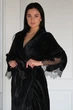 Длинный халат на запах Felena Black Onyx 438 50(XXL) Черный - изображение 3