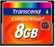 Карта пам'яті Transcend CompactFlash 133 8 GB (TS8GCF133) - зображення 1