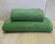 Набор турецких махровых полотенец Zeron 50х90+70х140 Damask 2 Yesil - изображение 1