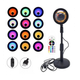 Проекційна різнокольорова RGB LED лампа Sunset Lamp з ефектом заходу сонця з пультом Світильник заходу сонця/світанку 16 відтінків - зображення 3