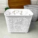 Высокая белая корзинка с крышкой 3.5л Харьков Ажур - изображение 3