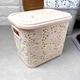 Высокая бежевая корзинка с крышкой 3.5л Харьков Ажур - изображение 5