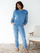 Пижама (свитшот + штаны) женская теплая велюровая BARWA garments 0332/333 S Голубая (2113323331213) - изображение 1