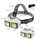 Фонарь налобный аккумуляторный Bailong HX-816S 2COB(white+red) с сенсорным датчиком влагозащита ЗУ Type-C - изображение 11