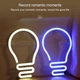 Настенный неоновый светильник ночник Лампочка Decoration Lamp (26х17 см, USB, 5 В, 3хАА, лампа) - Синяя - изображение 3