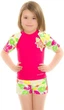 Топ солнцезащитный для девушек Aqua Speed T-SHIRT FLOWER 2123 розовый, мультиколор Дит 122см - изображение 2