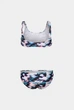 Купальник для девочек Arena TIE AND DYE BIKINI TOP белый, синий, мультиколор Дети 128 см 006206-500 - изображение 2