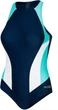 Купальник закритий для жінок Aqua Speed NINA 6408 темно-синій, бірюзовий, білий Жін 40 (L) - изображение 1