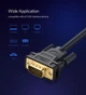 Кабель UGREEN VG101 VGA to VGA 1.5m Black (11630) - изображение 4