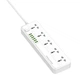 Мережевий фільтр-подовжувач ProLogix Premium PRSC5614W 5 розеток, 6 USB AUTO ID, 2 м - зображення 1