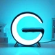 Настільна смарт гугл лампа нічник G-Smart RGB 15W Light Sound Machine з бездротовою зарядкою та Bluetooth колонкою Чорна - зображення 4