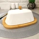 Белая фарфоровая маслёнка на бамбуковой основе Bona - изображение 2