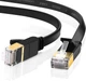 Патч корд Ugreen сетевой кабель 10 Гбит\с Ethernet RJ45 Cat 7 плоский 1.5М Black (NW107) - изображение 1