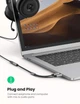 Переходник-разветвитель Ugreen Сплиттер с нейлоновой оплеткой 3.5mm 2 AM to 3.5mm AF 20СМ Metal Black (AV140) - изображение 12