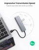 USB-хаб Ugreen USB 3.0 hub портативный тонкий 4-портовый концентратор 16 см Black (CM219) - изображение 3