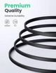 Патч корд UGREEN сетевой кабель 40 Гбит\с 2000 МГц Ethernet RJ45 Cat 8 плоский 3М Black (NW134) - изображение 14
