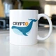 Чашка с принтом Crypto криптовалюта для напитков керамическая 330 мл белая - изображение 1
