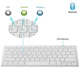 Бездротова Bluetooth клавіатура Wireless Keyboard X5 3710, Біла - изображение 2