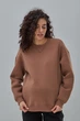 Базовый свитшот для беременных и кормящих oversize со скрытыми молниями M Kloya Юла Мама латте - изображение 1