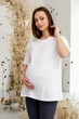 Хлопковая футболка для беременных и кормящих для любого срока Ankara XXL/3XL Lullababe Белый LB09AN102 - изображение 1