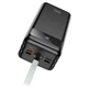 Портативная батарея повербанк Power bank Hoco JВ6B 60 000 mAh пауэрбанк павер бенк для телефона с быстрой зарядкой с фонариком с ремешком 22.5W, Черный - изображение 4
