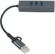 USB-хаб Dynamode 4 в 1 USB Type-C/Type-A to 3 x USB 3.0 1 x RJ45 Gigabit LAN Металл (DM-AD-GLAN-U3) - изображение 4