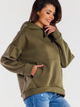 Bluza damska z kapturem kangurka Infinite You M223 S-M Khaki (5902360546158) - obraz 3