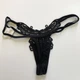 Трусики стринги с кружевной бабочкой Honey Fashion Accessories One Size (XS/S/M) черный (2-234) - изображение 5