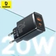 Сетевое зарядное устройство Baseus Dual Quick Charger Type c (PD)+ USB (QC3.0) 20w - изображение 1