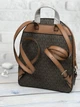 Рюкзак женский Michael Kors Jaycee Medium Logo Backpack коричневый (35S2G8TB2B) - изображение 3