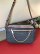 Сумка женская Michael Kors Jet Set Large Logo Crossbody Bag коричневая (35S1GTTC9B) - изображение 1