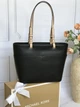 Сумка женская Michael Kors Bedford Medium Pebbled Leather Tote черная (30S9GBFT2L) - изображение 5