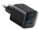 Мережевий зарядний пристрій Anker PowerPort 323 - 33W Dual-Port USB-C Чорний - зображення 1