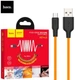 Кабель Hoco USB - Micro-USB 1м 2.4A силикон X21 Plus Orange (X21_M_Orange) - изображение 1