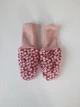 Детские зимние варежки из шерстефлиса ( 100% шерсть мериноса ). Розовые с цветочками. Размер 90/100 - изображение 2