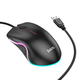 Миша дротова Hoco GM19 1000DPI USB 1.4M для ПК/ноутбука ігрова з підсвіткою Чорний - изображение 4