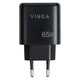 Зарядное устройство Vinga GaN 65W PD+QC 2C1A ports Wall Charger (VCPCHCCA65B) - изображение 4