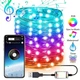 Розумна світлодіодна LED гірлянда Smart Роса стрічка 10 метрів музична RGB 5050 з Bluetooth додатком водостійка від USB з мікрофоном - зображення 3