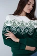 Жіночий зелений новорічний світшот сніжинка XS | 40-42 UKRS-8867 UkrGlamour - изображение 8