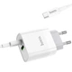 Мережевий зарядний пристрій Hoco C80A Rapido 20 Вт USB-C+USB-A PD/QC з кабелем Type-C білий - зображення 6