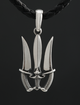 Срібний кулон тризуб у формі меча з ножами, малий (АРТ. №199m) Dadiverin Jewelry - изображение 1
