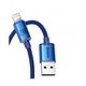Кабель Baseus CAJY000101 Crystal Shine Series Lightning 2.4A 200см blue - изображение 5