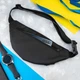 Поясная сумка бананка, через плечо (crossbody), водоотталкивающая, черная - изображение 4