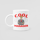 Белая кружка (чашка) с оригинальным принтом "Cool Manager. Крутой менеджер" Push IT - изображение 1