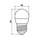Світлодіодна лед LED лампа 4W 4Вт Е27 кулька 4500К нейтральне біле денне світло -art.00147 - зображення 6