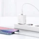 Мережевий зарядний пристрій Baseus Quick Charger адаптер Type-C з швидкою зарядкою, 20W, Білий - зображення 6